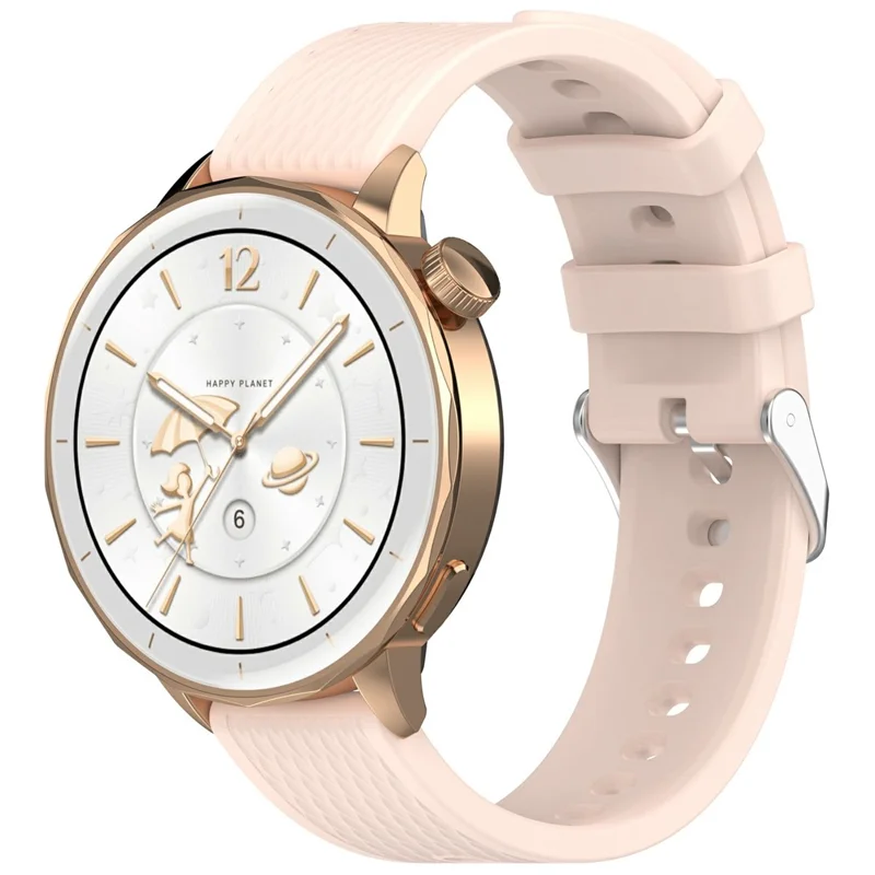 For Oppo Watch X2 Mini Watch Band 18mm Rhombus Pattern Silicone Strap - Light Pink