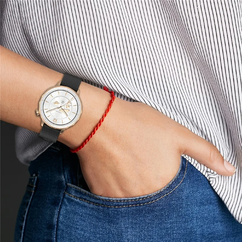 For Oppo Watch X2 Mini Watch Band 18mm Rhombus Pattern Silicone Strap - Light Pink