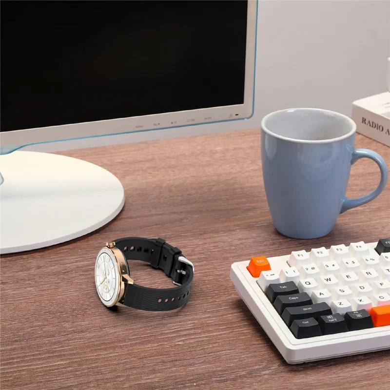 For Oppo Watch X2 Mini Watch Band 18mm Rhombus Pattern Silicone Strap - Light Pink