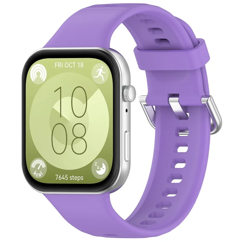 Silicone Strap For Huawei Watch Fit 4 Pro  /  Fit 4  /  Fit 3 Adjustable Watch Band Replacement Bracelet - Purple