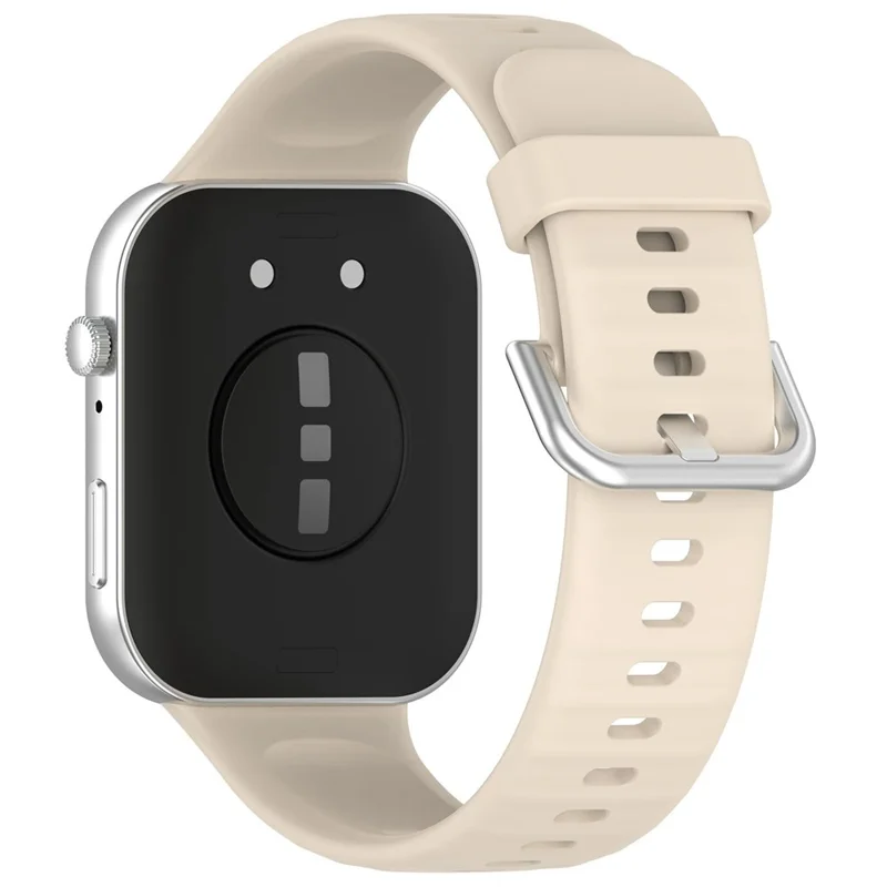 Silicone Strap For Huawei Watch Fit 4 Pro  /  Fit 4  /  Fit 3 Adjustable Watch Band Replacement Bracelet - Ivory White
