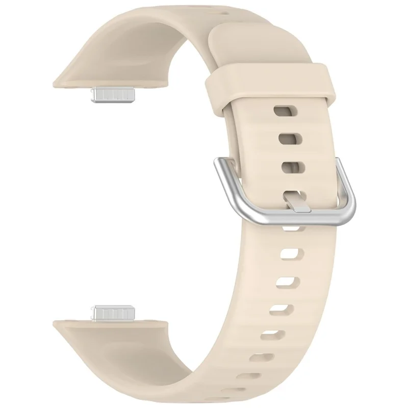 Silicone Strap For Huawei Watch Fit 4 Pro  /  Fit 4  /  Fit 3 Adjustable Watch Band Replacement Bracelet - Ivory White