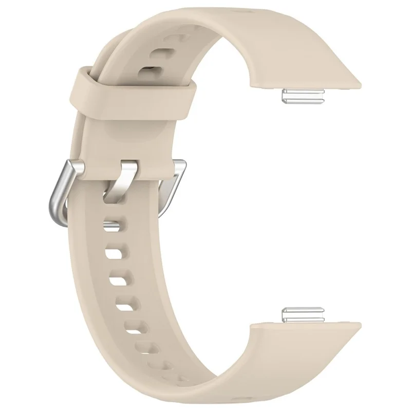 Silicone Strap For Huawei Watch Fit 4 Pro  /  Fit 4  /  Fit 3 Adjustable Watch Band Replacement Bracelet - Ivory White