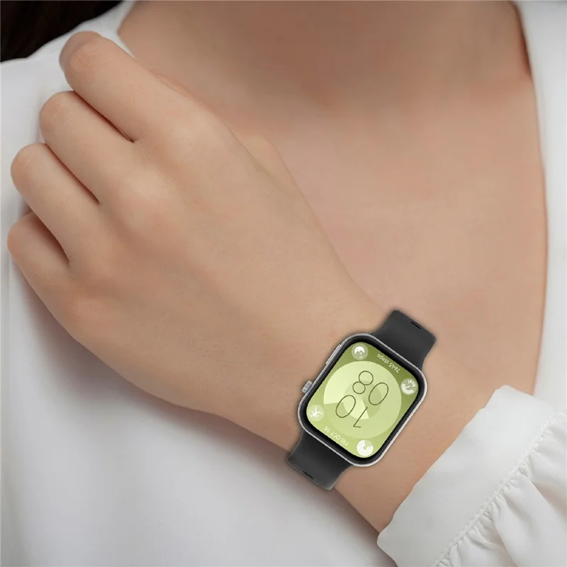 Silicone Strap For Huawei Watch Fit 4 Pro  /  Fit 4  /  Fit 3 Adjustable Watch Band Replacement Bracelet - Ivory White