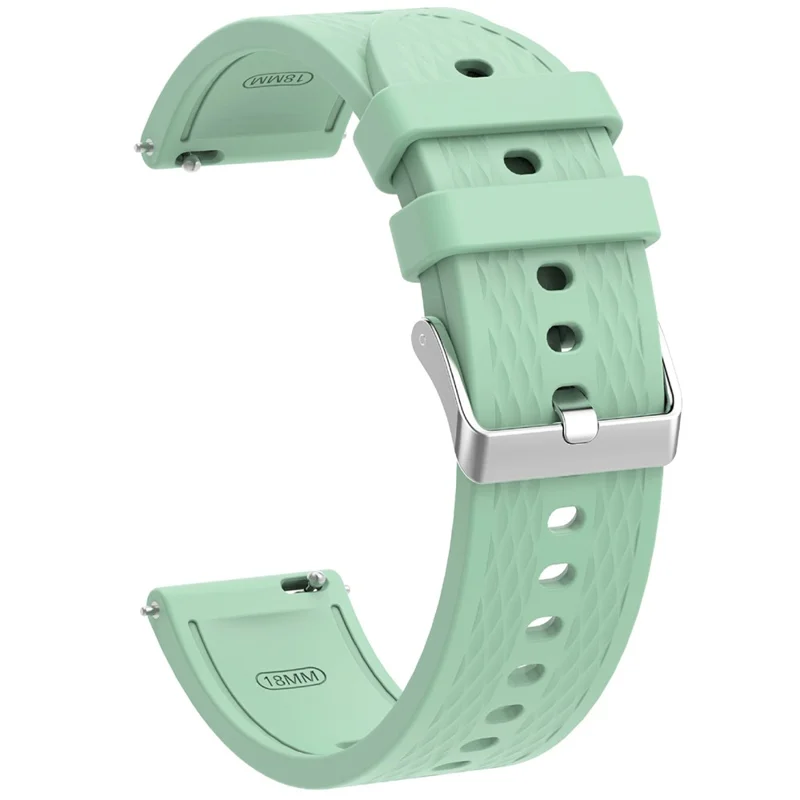 Pour Oppo Watch X2 Mini Bracelet de Montre 18mm Texture Losangée Bracelet en Silicone - Vert Lac