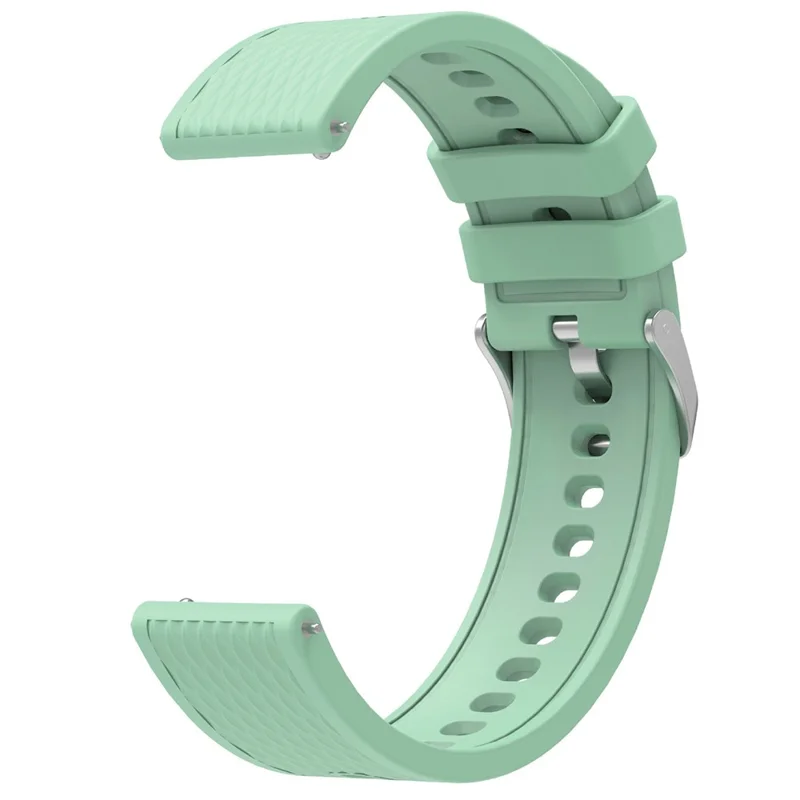 Pour Oppo Watch X2 Mini Bracelet de Montre 18mm Texture Losangée Bracelet en Silicone - Vert Lac