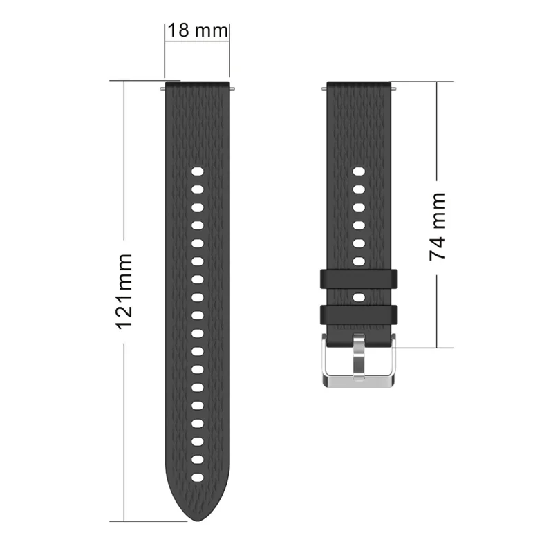 Pour Oppo Watch X2 Mini Bracelet de Montre 18mm Texture Losangée Bracelet en Silicone - Vert Lac