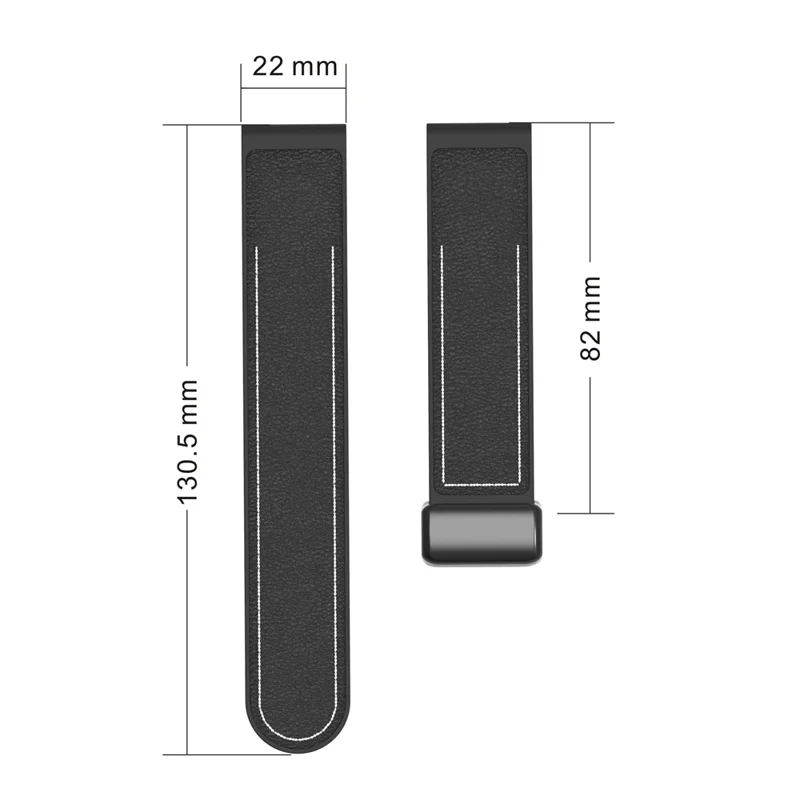 Correa de silicona para Garmin Fenix 8 47mm / 7 / 6 con hebilla magnética y textura de cuero - Negro