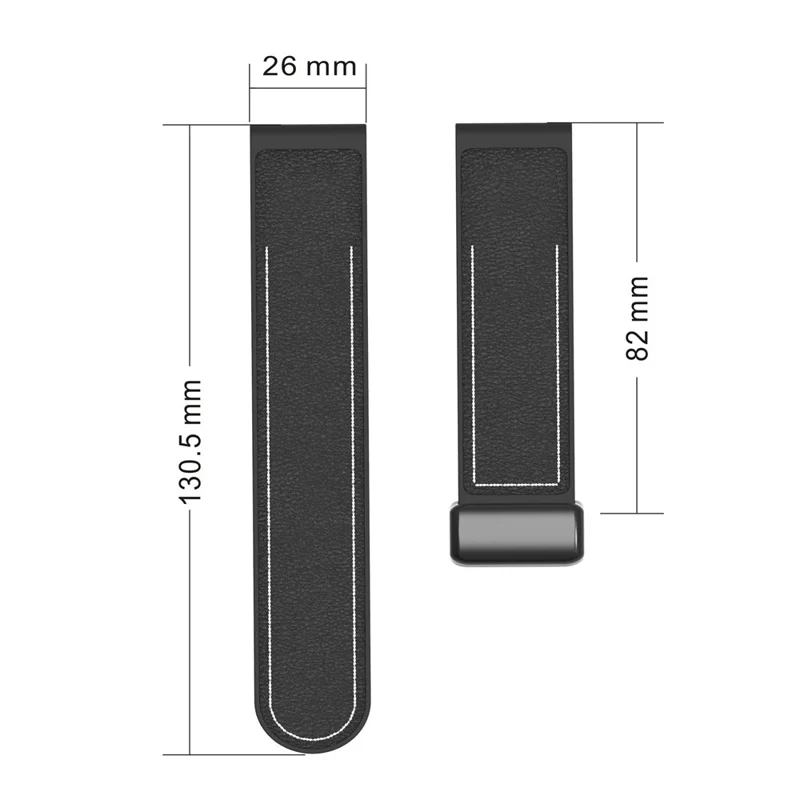 Silicone Watch Band for Garmin Fenix 7X / 6X / Tactix 8 AMOLED 51mm Magnetic Buckle Leather Texture Strap - Black