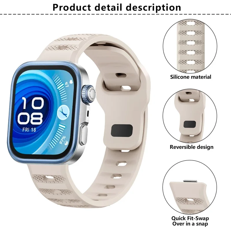 KALEBOL Watch Band for Huawei Watch Fit 4 Pro / Fit 4 / Fit 3 Dot Texture Silicone Wrist Strap - Orange