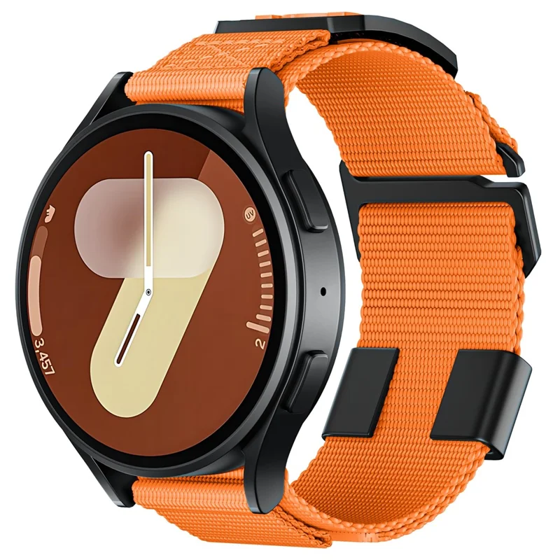 KALEBOL Correa Deportiva de Nailon Trenzado de 22 mm para Samsung Galaxy Watch3 de 45 mm - Naranja