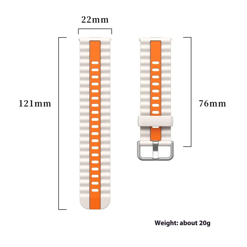 Silicone Band for Huawei Watch Fit 4 Pro / Fit 4 / Fit 3 Dual Color Replacement Watch Strap - Orange+Black