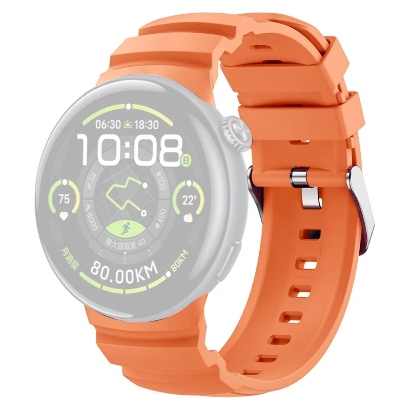 For vivo Watch 5 Adjustable Watch Strap Sports Silicone Replacement Wrist Band - Orange