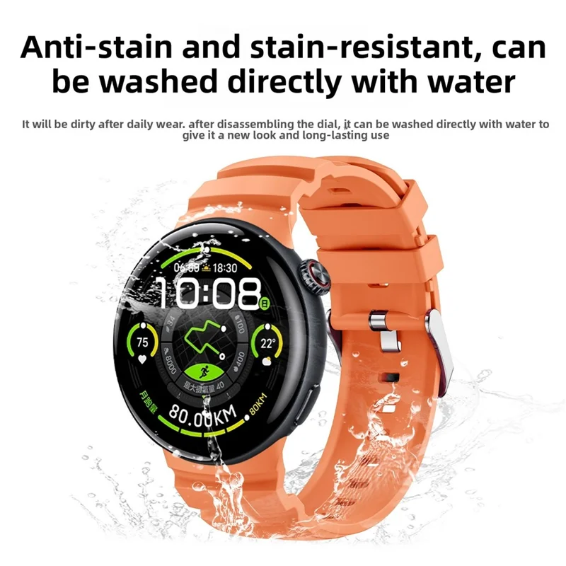 For vivo Watch 5 Adjustable Watch Strap Sports Silicone Replacement Wrist Band - Orange