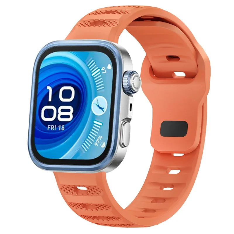 Watch Band for Huawei Watch Fit 4 Pro / Fit 4 / Fit 3 Dot Texture Silicone Wrist Strap - Orange