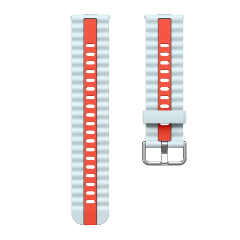KALEBOL Silicone Band for Huawei Watch Fit 4 Pro / Fit 4 / Fit 3 Dual Color Replacement Watch Strap - White+Red