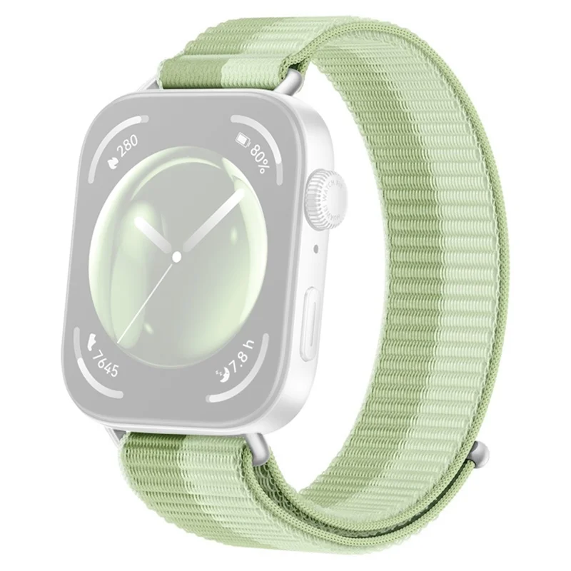KALEBOL Cinturino da Polso in Nylon per Huawei Watch Fit 4 Pro / Fit 4 / Fit 3 Magic Tape Loop - Verde Menta
