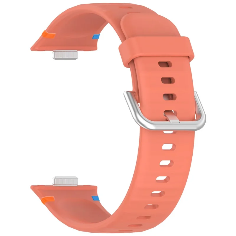 KALEBOL Silicone Watch Strap for Huawei Watch Fit 4 Pro / Fit 4 / Fit 3 Stitching Line Wrist Band - Orange