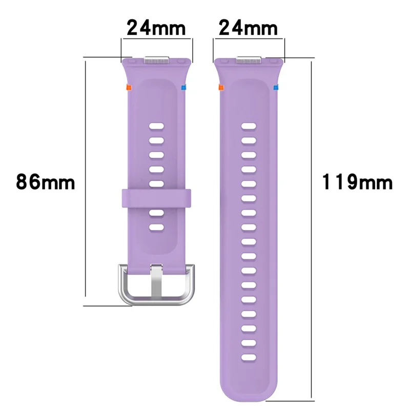 KALEBOL Silicone Watch Strap for Huawei Watch Fit 4 Pro / Fit 4 / Fit 3 Stitching Line Wrist Band - Orange