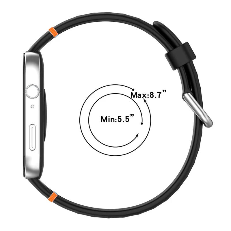 KALEBOL Silicone Watch Strap for Huawei Watch Fit 4 Pro / Fit 4 / Fit 3 Stitching Line Wrist Band - Orange