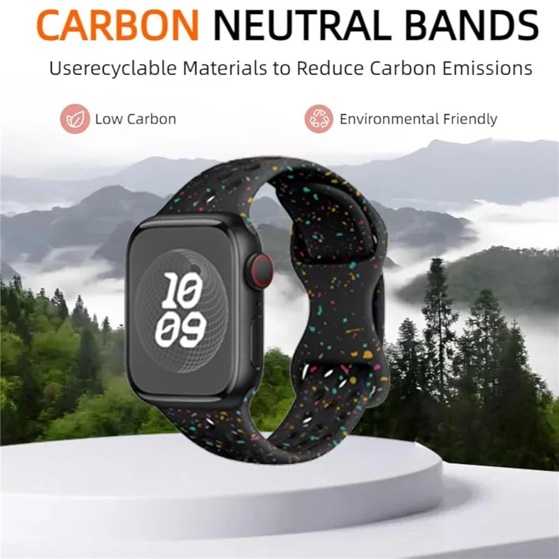 KALEBOL Silicone Strap for Apple Watch Series 10 9 8 7 SE 6 5 4 3 2 1 42mm 41mm 40mm 38mm Butterfly Clasp Watch Band - White