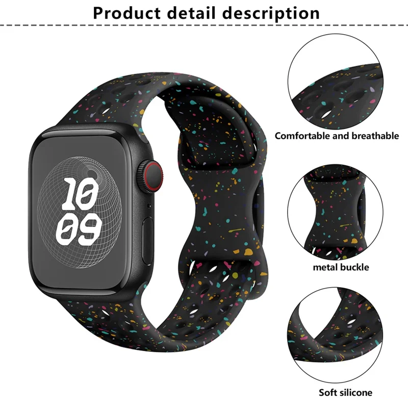 KALEBOL Silicone Strap for Apple Watch Series 10 9 8 7 SE 6 5 4 3 2 1 42mm 41mm 40mm 38mm Butterfly Clasp Watch Band - White