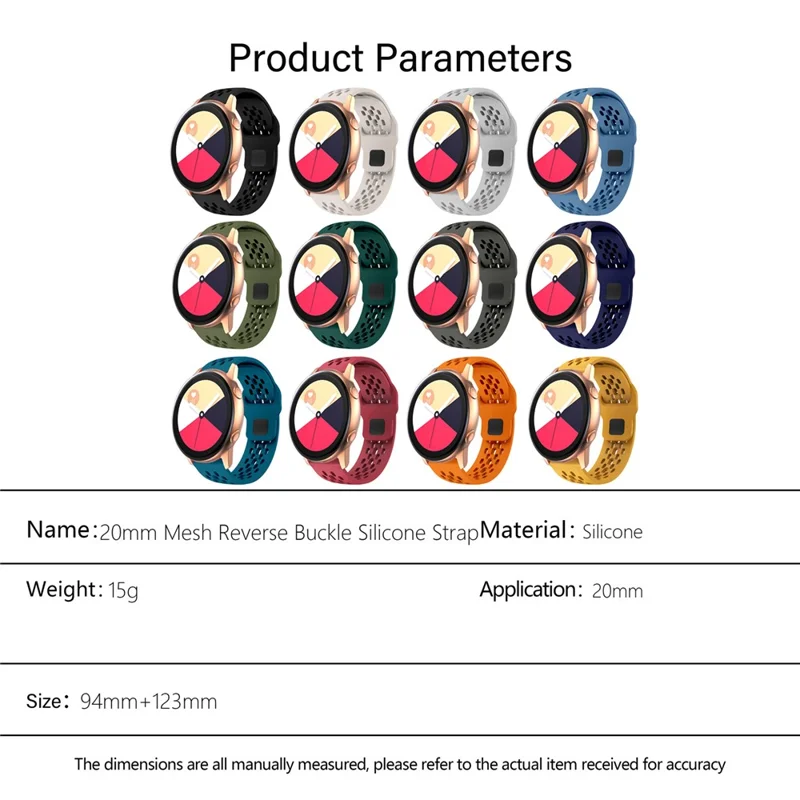 KALEBOL Per Samsung Galaxy Watch7 44mm / 40mm Cinturino 20mm con Design a Fori Fibbia Inversa Cinturino in Silicone - Giallo Scuro