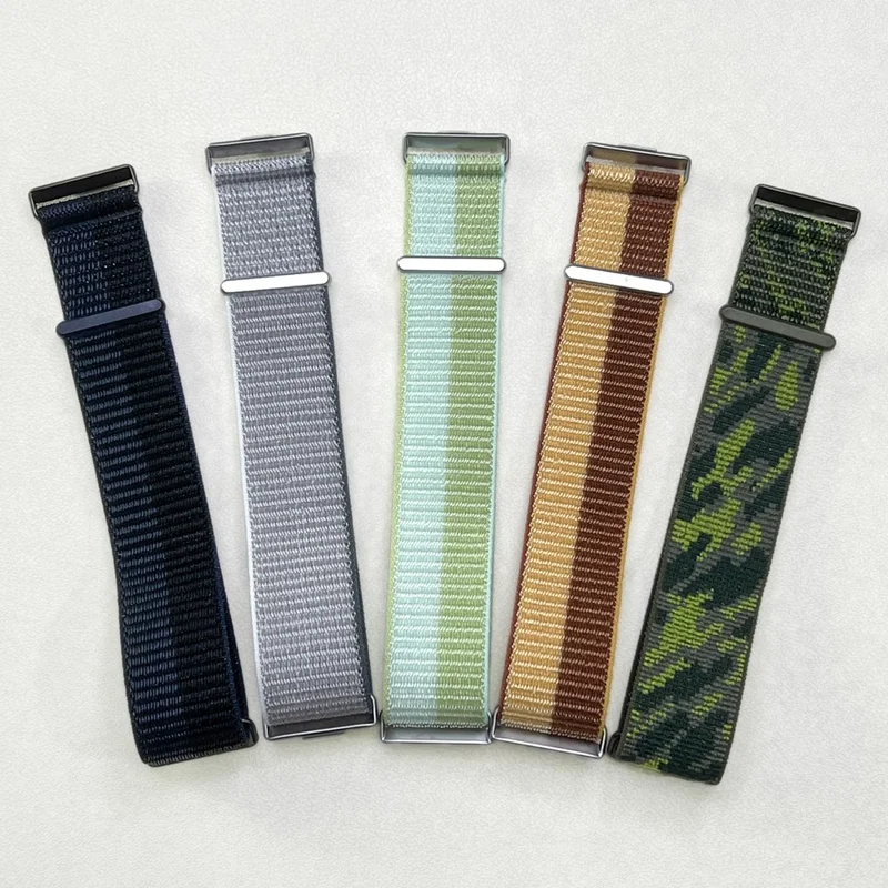 Wrist Strap for Huawei Watch Fit 4 Pro / Fit 4 / Fit 3 Magic Tape Nylon Loop Watch Band - Grey