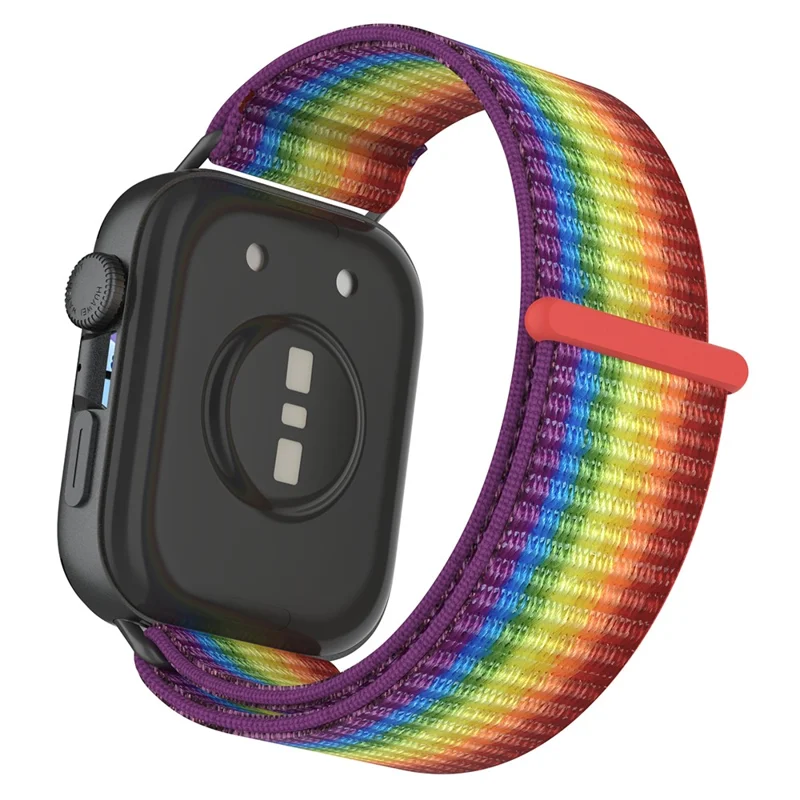 Wrist Strap for Huawei Watch Fit 4 Pro / Fit 4 / Fit 3 Magic Tape Nylon Loop Watch Band - Rainbow