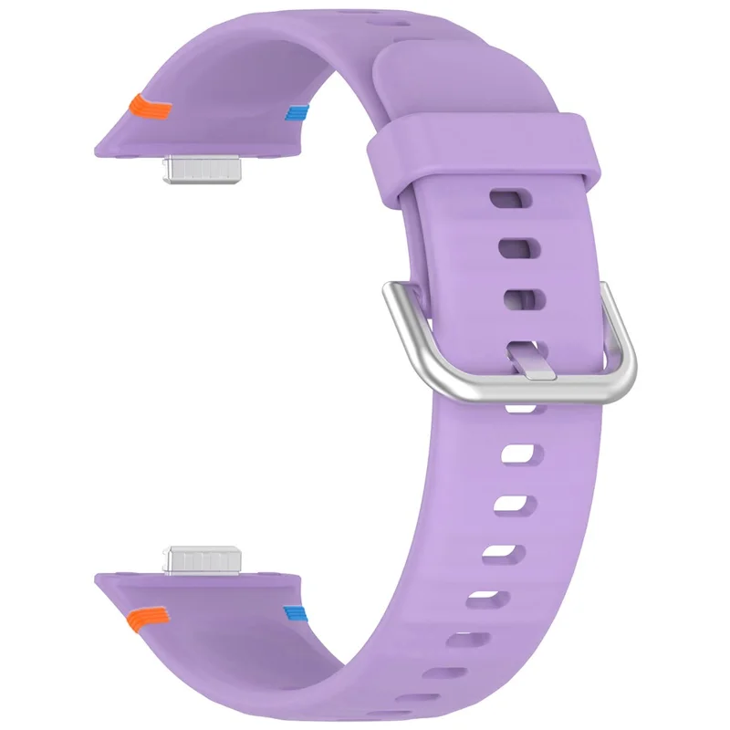 Silicone Watch Strap for Huawei Watch Fit 4 Pro / Fit 4 / Fit 3 Stitching Line Wrist Band - Lilac Purple