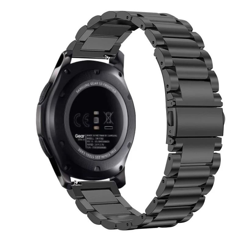 For TicWatch Atlas / Pro 5 Enduro Titanium Alloy Watch Band 24mm 3-Bead Wrist Strap - Black