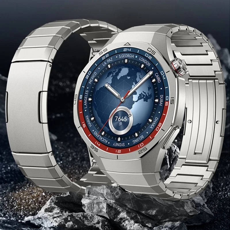 For Huawei Watch GT 5 Pro 46mm Wrist Band 1-Bead Titanium Alloy Watch Strap - Titanium