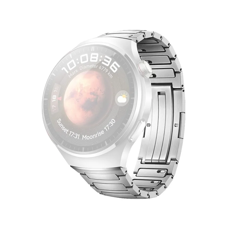 For Huawei Watch 4 Pro Titanium Alloy Watch Strap Detachable Link Wrist Band - Silver