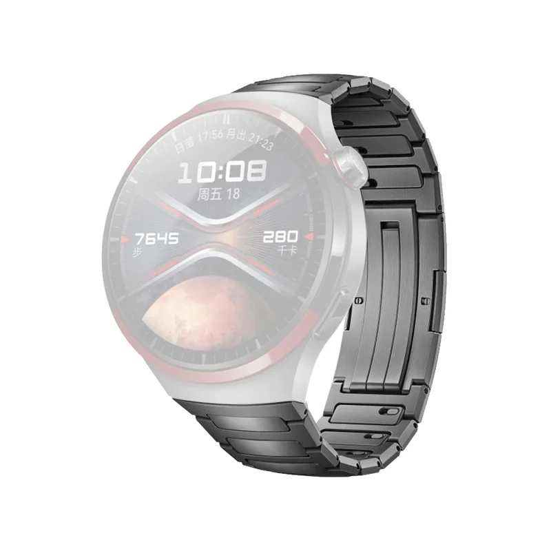 Para Huawei Watch GT 5 Pro 46mm Pulseira de Relógio de Liga de Titânio Removível - Cinza