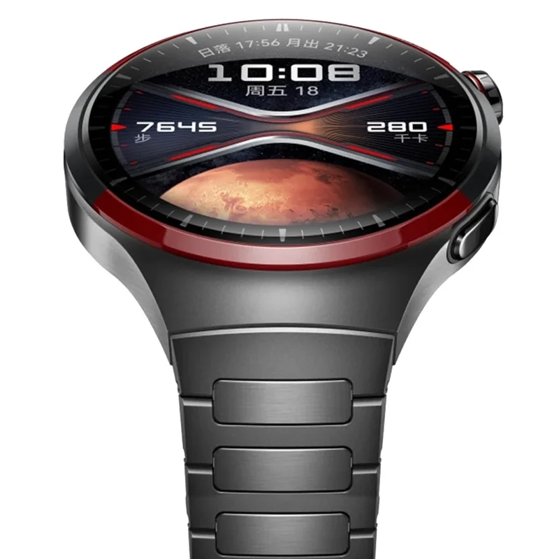 Para Huawei Watch GT 5 Pro 46mm Pulseira de Relógio de Liga de Titânio Removível - Cinza