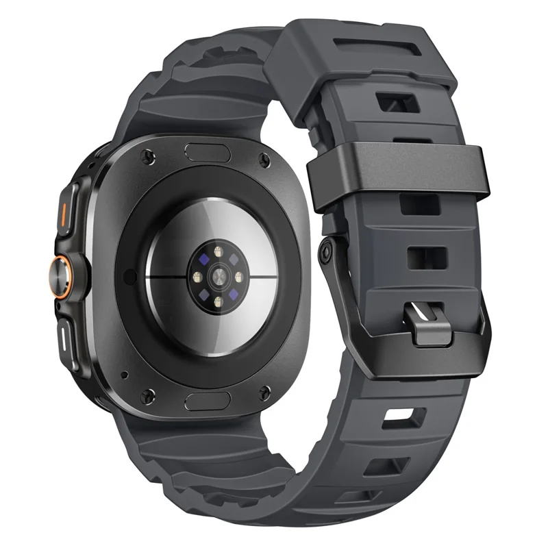 For Samsung Galaxy Watch Ultra 47mm Watch Band Adjustable Silicone Replacement Sports Strap - Black