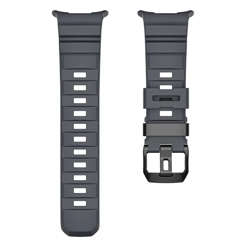 For Samsung Galaxy Watch Ultra 47mm Watch Band Adjustable Silicone Replacement Sports Strap - Black