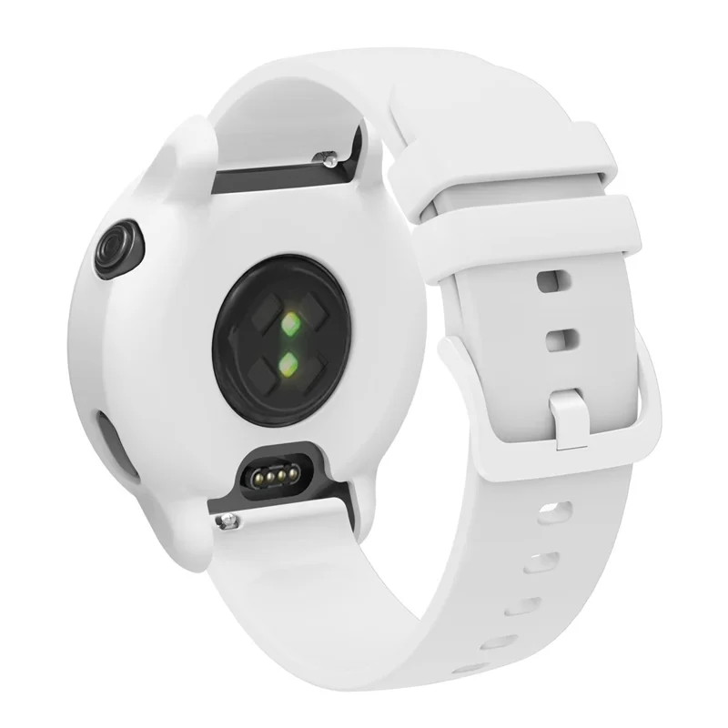 Per GarminActive 6 Cinturino in Silicone di Ricambio con Custodia Protettiva - Bianco