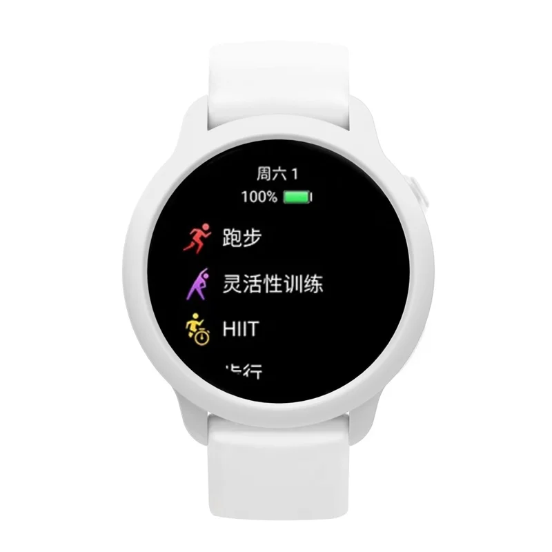 Per GarminActive 6 Cinturino in Silicone di Ricambio con Custodia Protettiva - Bianco