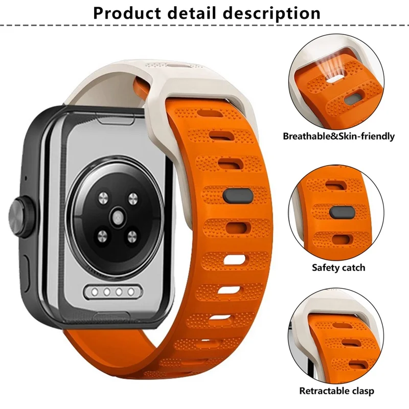 KALEBOL Pour Bracelet de Montre Oppo Watch 4 Pro / 3 Bande de 22mm en Silicone Liquide de Remplacement - Bleu Glacé