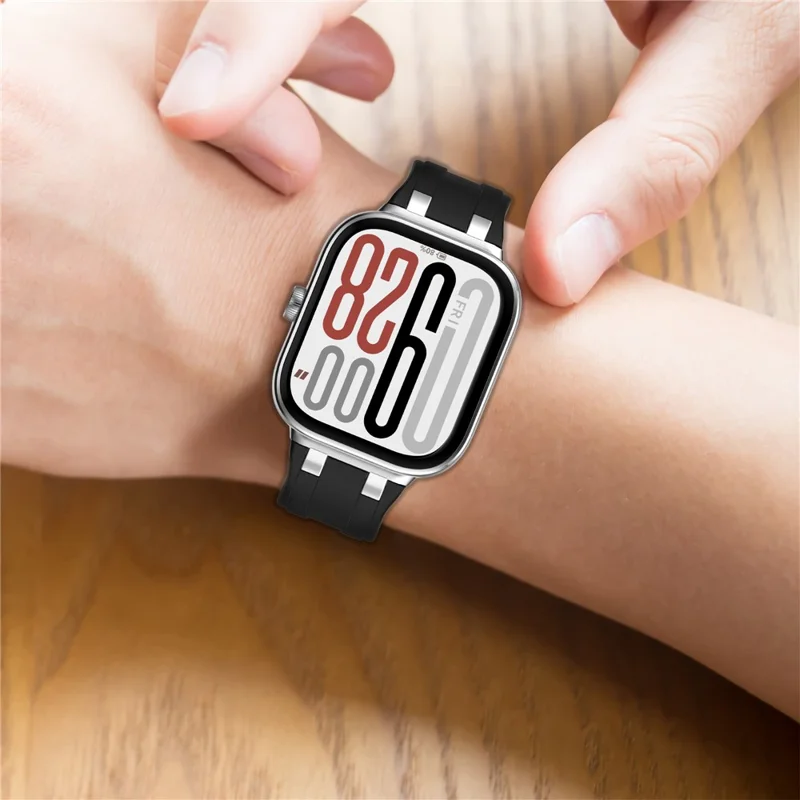 KALEBOL Watch Band for Xiaomi Smart Band 9 Pro / 8 Pro / Redmi Watch 5 / 4 Silicone Strap Replacement Wristband - Black