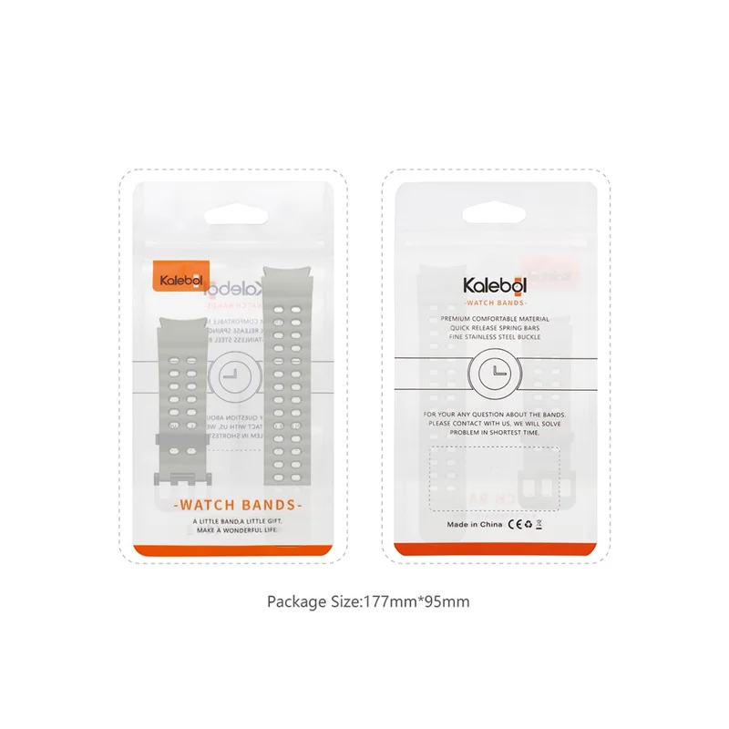 KALEBOL Para Samsung Galaxy Watch7 44mm / 40mm Pulseira de Silicone Bicolor de Substituição - Laranja+Preto