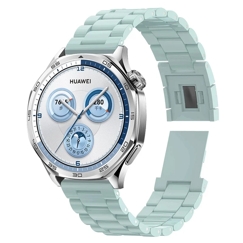 For Samsung Galaxy Watch7 44mm / 40mm Watch Band Magnetic Clasp Candy Color 3-Bead Wrist Strap - Light Green