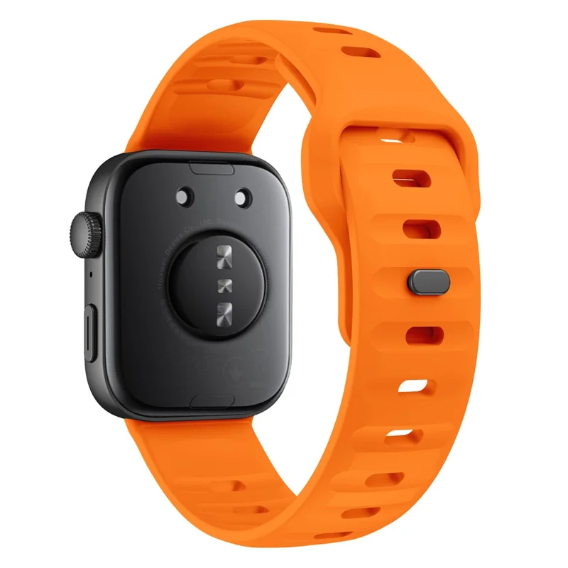 Silicone Watch Band For Huawei Watch Fit 4 Pro  /  Fit 4  /  Fit 3 Wave Reverse Buckle Wrist Strap - Orange