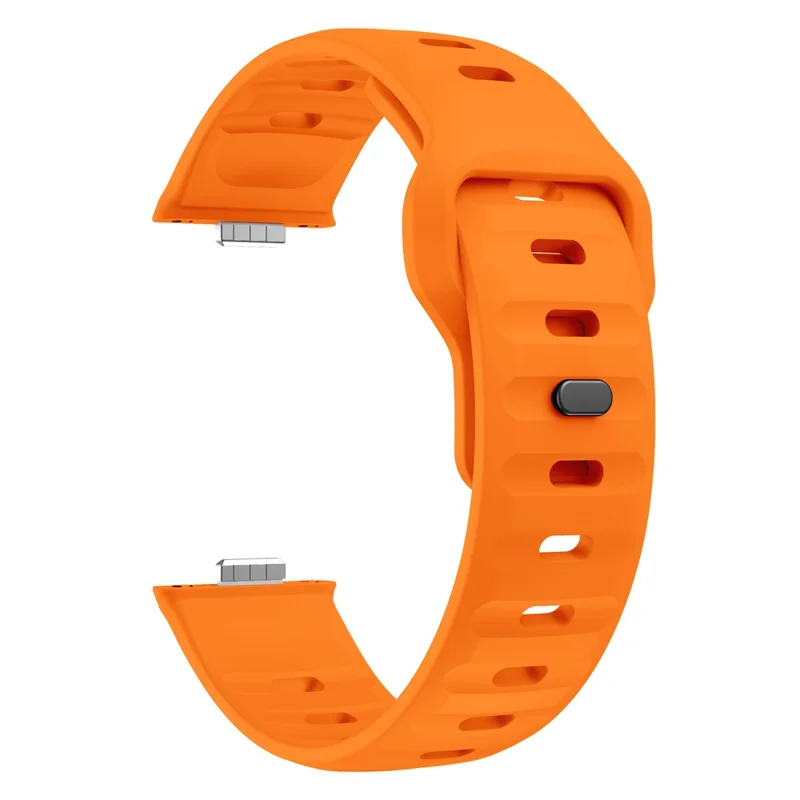 Silicone Watch Band For Huawei Watch Fit 4 Pro  /  Fit 4  /  Fit 3 Wave Reverse Buckle Wrist Strap - Orange