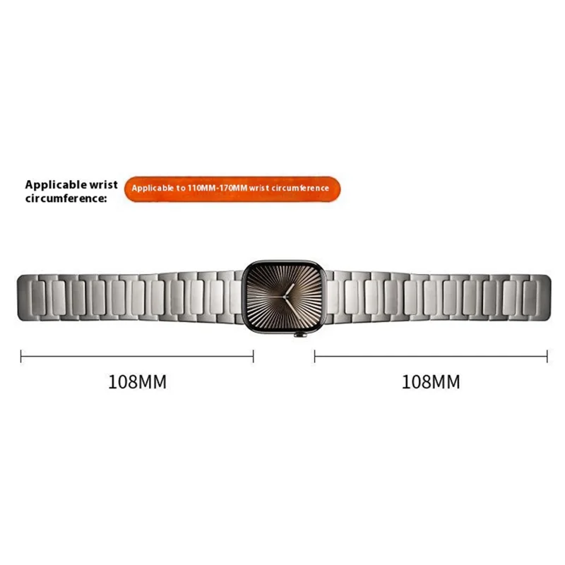 Watch Band For Apple Watch Series 10 9 8 7 SE 6 5 4 3 2 1 42mm 41mm 40mm 38mm I-Shape Magnetic Stainless Steel Wrist Strap - Black