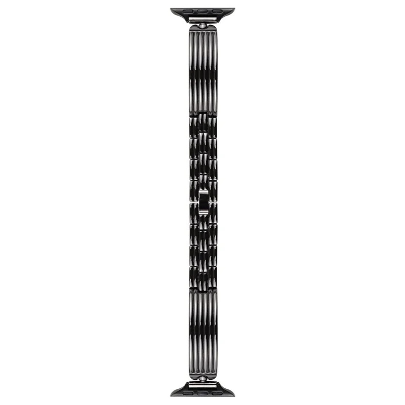 Uhrenarmband für Apple Watch Series 10 Ultra 9 8 7 SE 6 5 4 3 2 1 46mm 49mm 45mm 44mm 42mm Wassertropfen-Gelenk Zinklegierung Band - Schwarz
