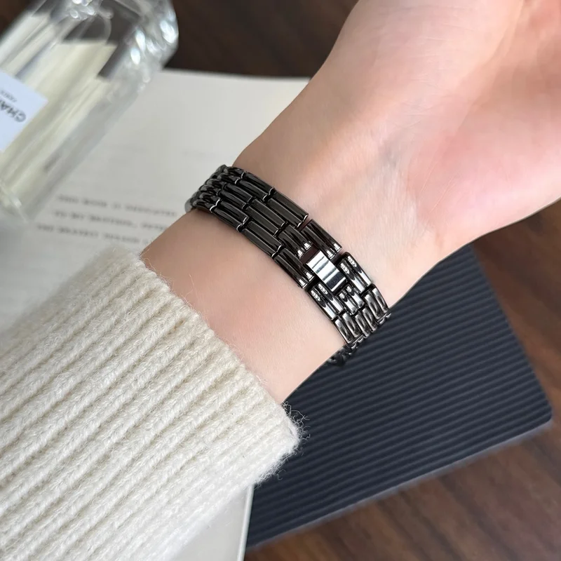 Uhrenarmband für Apple Watch Series 10 Ultra 9 8 7 SE 6 5 4 3 2 1 46mm 49mm 45mm 44mm 42mm Wassertropfen-Gelenk Zinklegierung Band - Schwarz