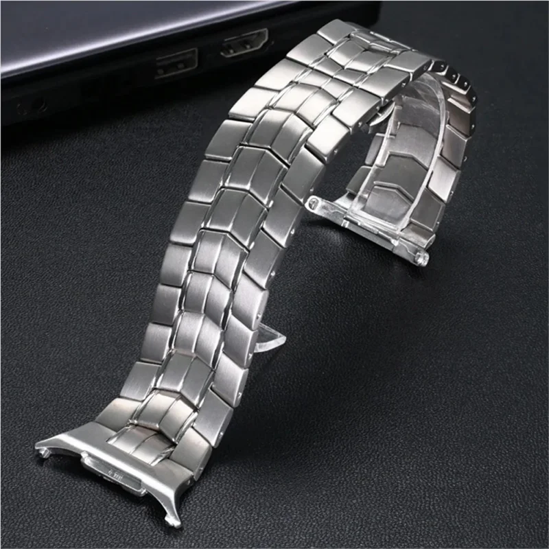 For Samsung Galaxy Watch Ultra 47mm Watch Strap Butterfly Buckle Titanium Alloy Wrist Band - Black