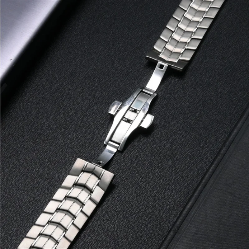 For Samsung Galaxy Watch Ultra 47mm Watch Strap Butterfly Buckle Titanium Alloy Wrist Band - Black